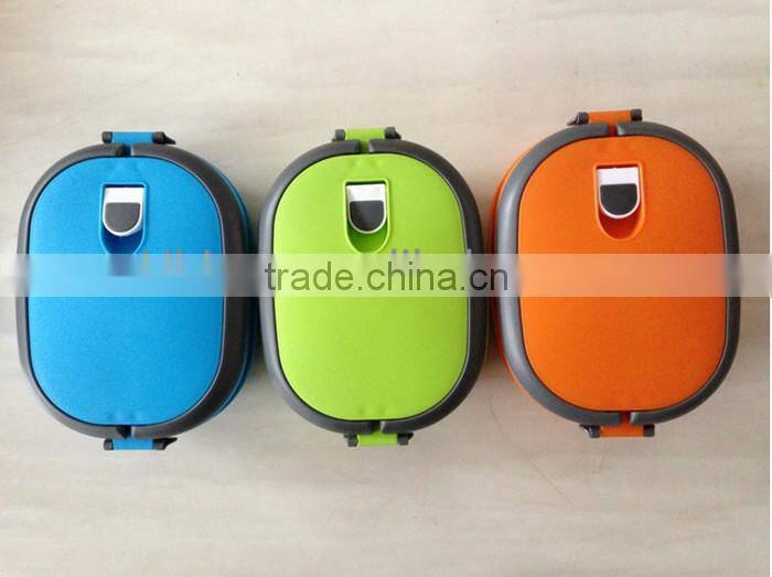 Wholesale three-layer stainless steel lunch box and practical messtin in three color