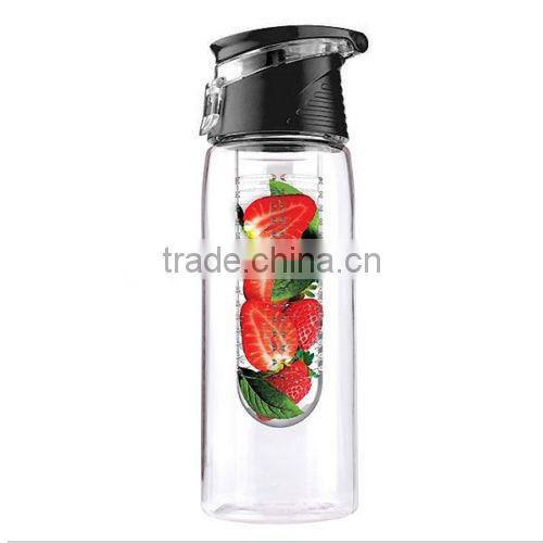 700mLCapacity Sports Healthy Fruit Juice Infuser Infusing Water Bottle Flip Lid