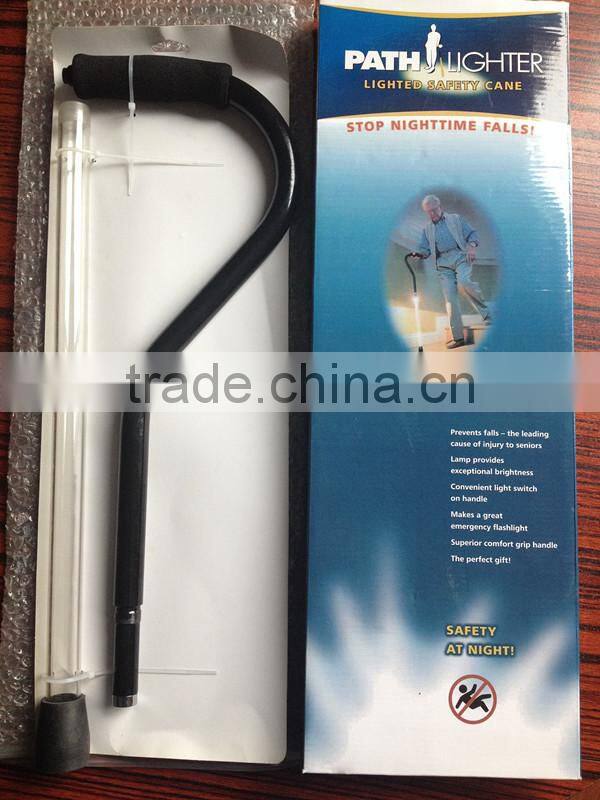 2014 newest folding walking cane with LED
