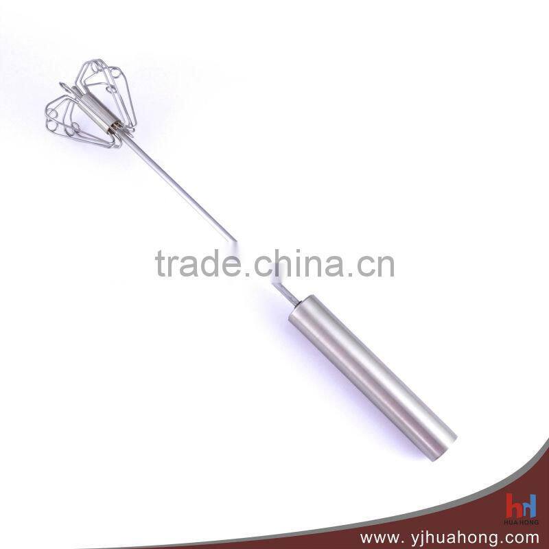 New Design Rotation Egg Whisk with Red Plastic Handle