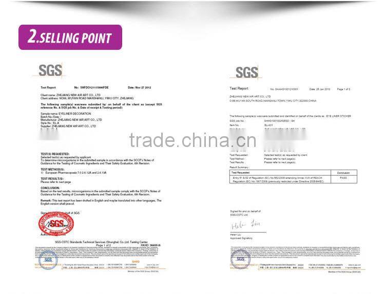 Zhejiang Jinhua 2015 Joyme Fashionable Make Up Eyeliner Sticker