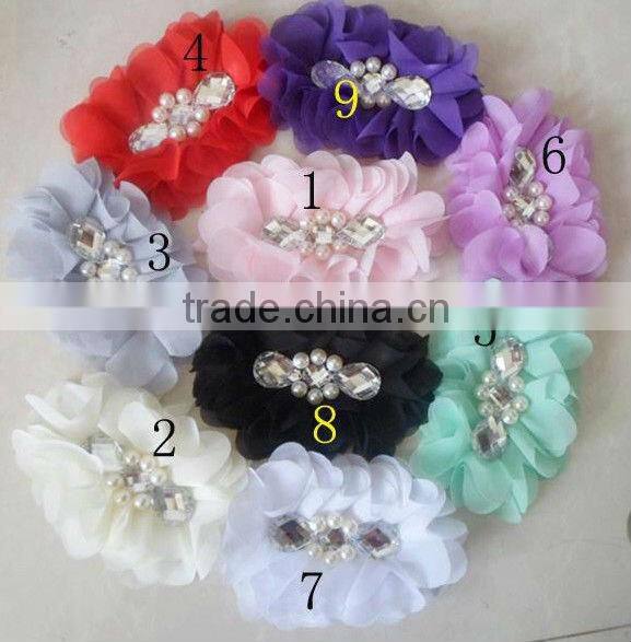 CF0452 2913 High quality wholesale girl bead flower applique for clothing
