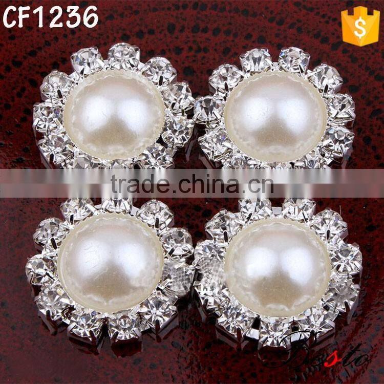 20mm Factory wholesale alloy pearl buckle for flower