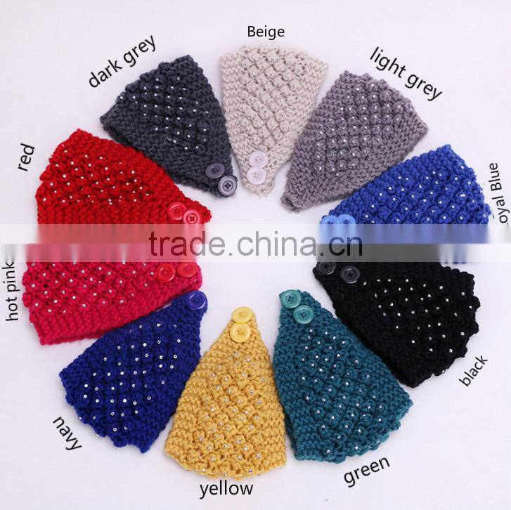 2015 Hot sell stock crochet head wraps crochet knit headwrap