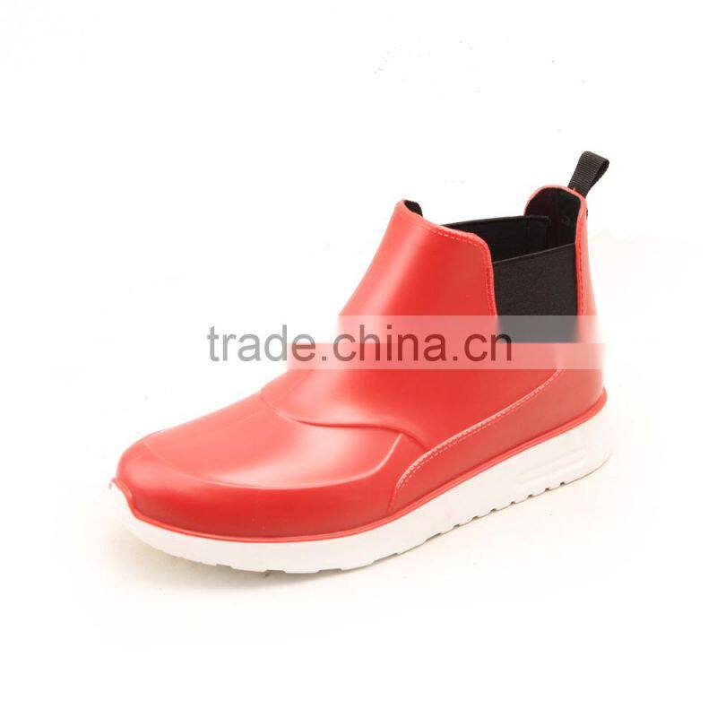 white soft new fashion sport style comfortable elastic gore high quality waterproof shoes for UNISEX women men rain boot wellies