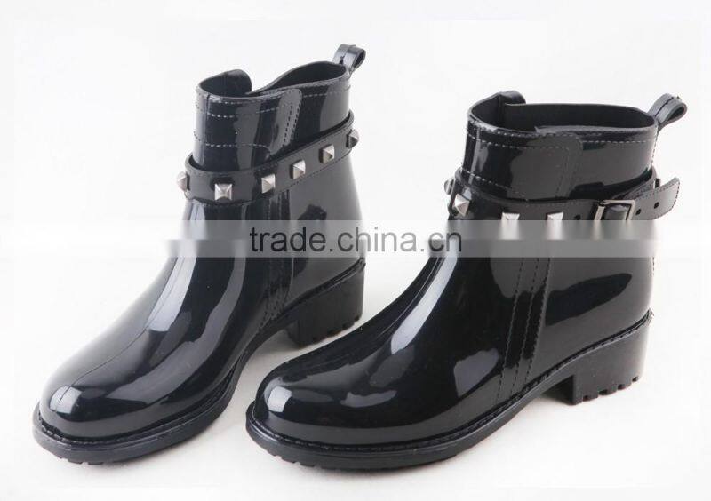 fashion new design girls ankle low pvc rain boot