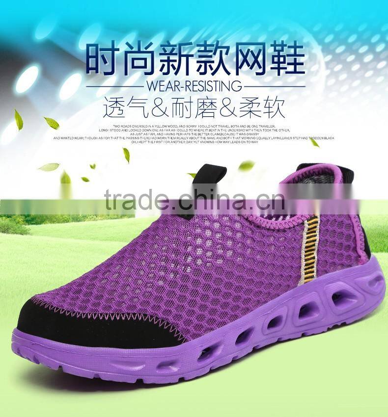 Slip-On mesh fabric for sports shoes handiness ventilation outdoor and beach water walking