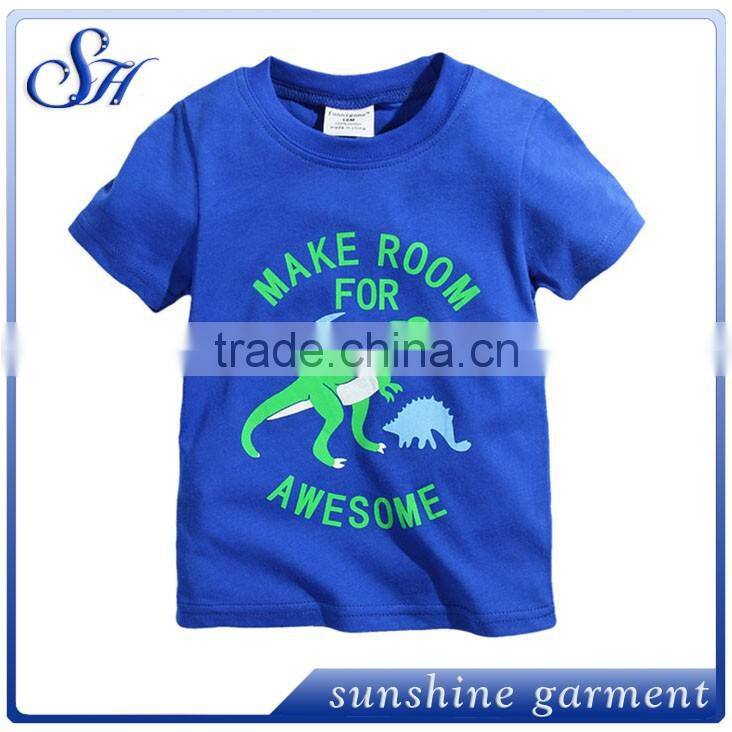 short sleeve contrast color OEM service kids t shirts