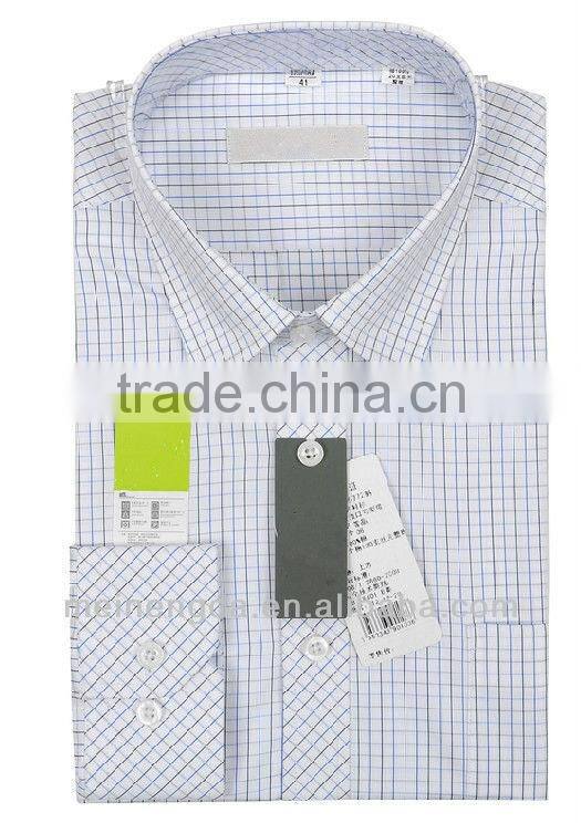 clear small check fashion shirts men