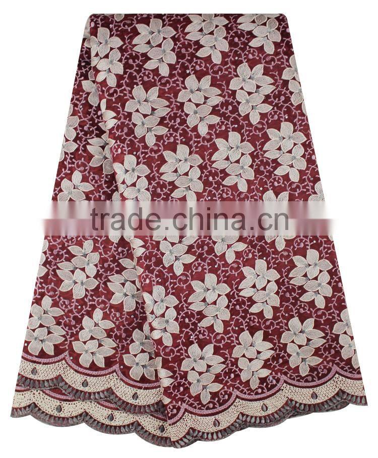 Bestway Nigerian Traditional Wedding Dress Organza Big Lace Fabric With Sequins