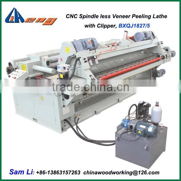 CNC Spindle less Veneer Peeling Machine with Clipper, BXQJ1827/5