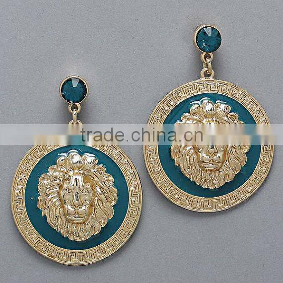 Vintage silver Lion Medallion Rings, Lion Rings, Round Lion Rings for girls