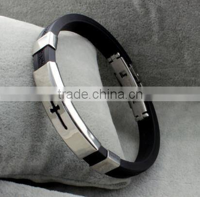 2016 New Personality Bracelet & bangle Genuine silicone Men Bracelet