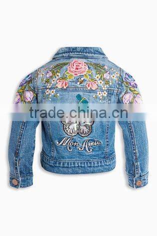 China factory kids denim jacket for girls
