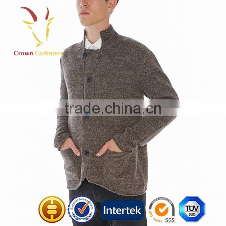 Boutique 100% Cashmere Cardigan Sweater Mongolia for Man