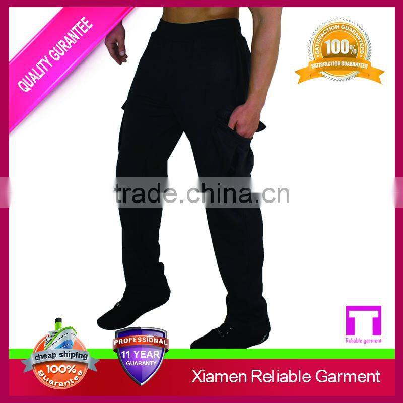 2017 Wholesale high quality fitness sports wear running wear black jogger sweat pants for men