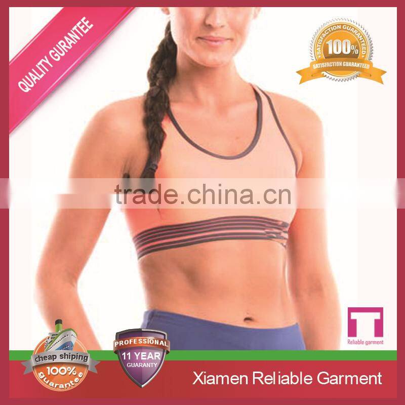 Top quality gym wear 88% nylon 12% spandexbra/ sexy fitness yoga bra for women