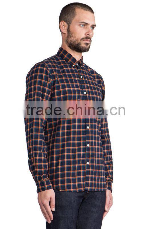 2017 Excellent quality latest style long sleeve flannel shirt for men