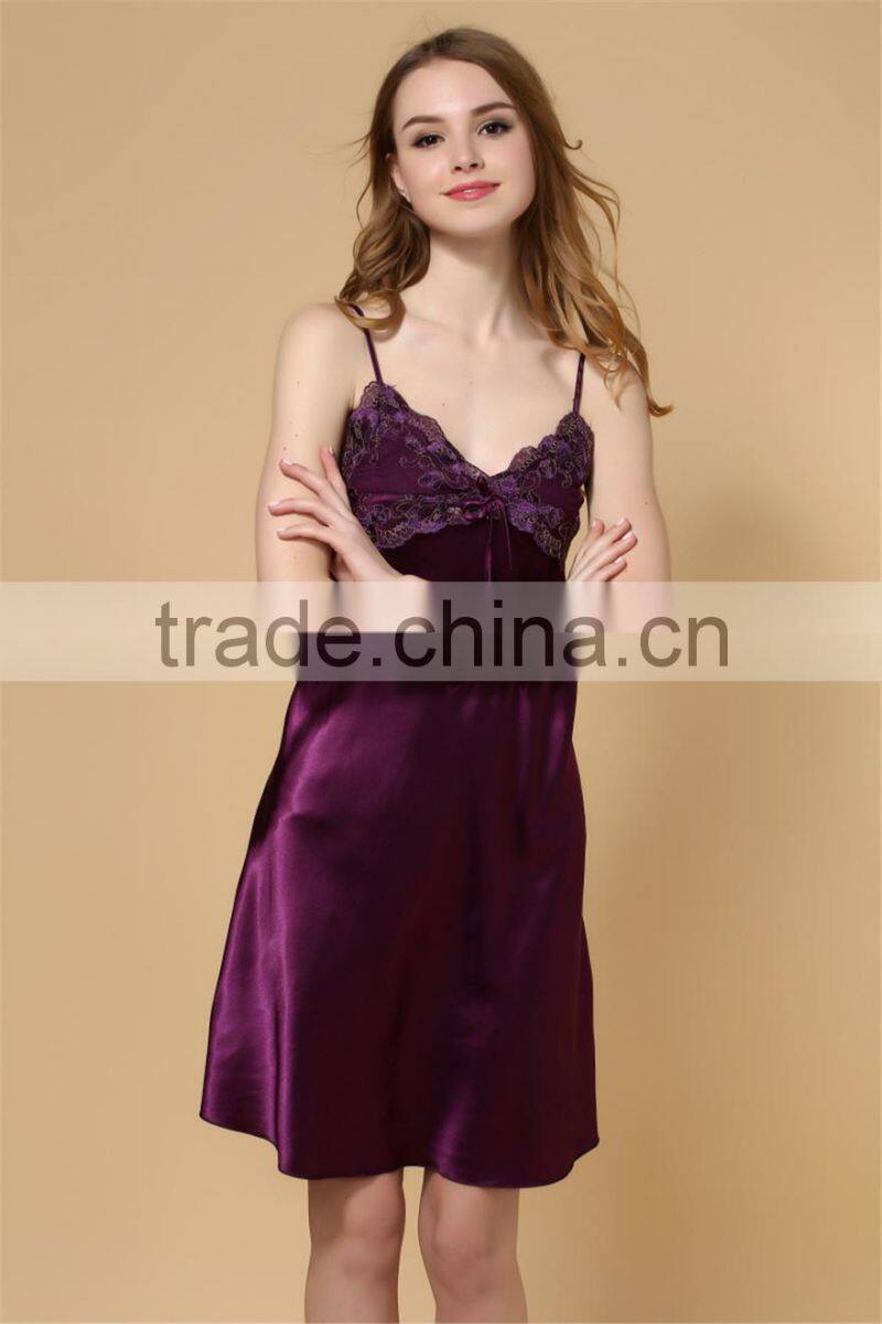 Sexy Satin Night Skirt Pajamas Sleepwear