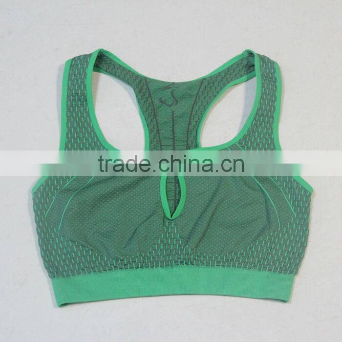 2014 New Style Breathable and Light Seamless Knitting Seamless Women Sport Bra