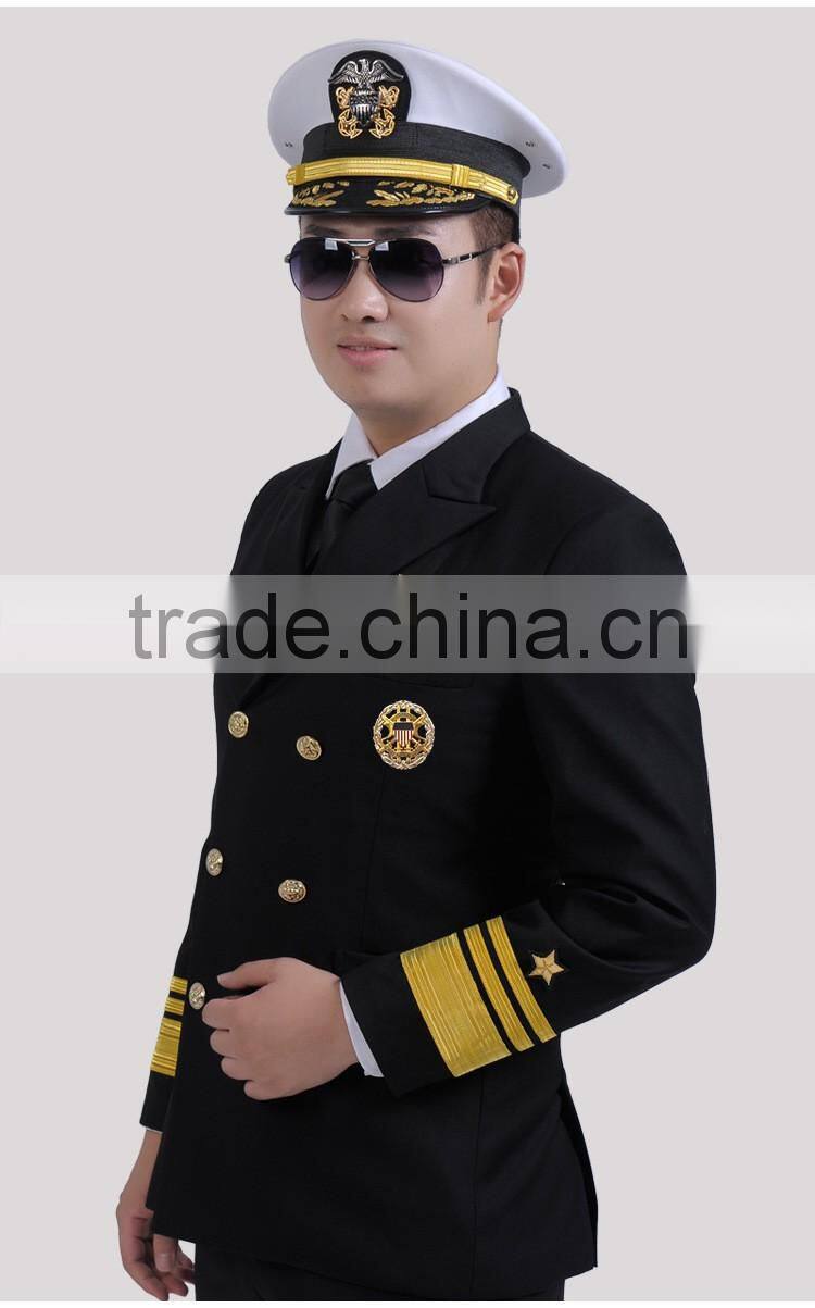 Juqian High Grade Man Flight Army Airline Pilot Uniform Custom Wholesale
