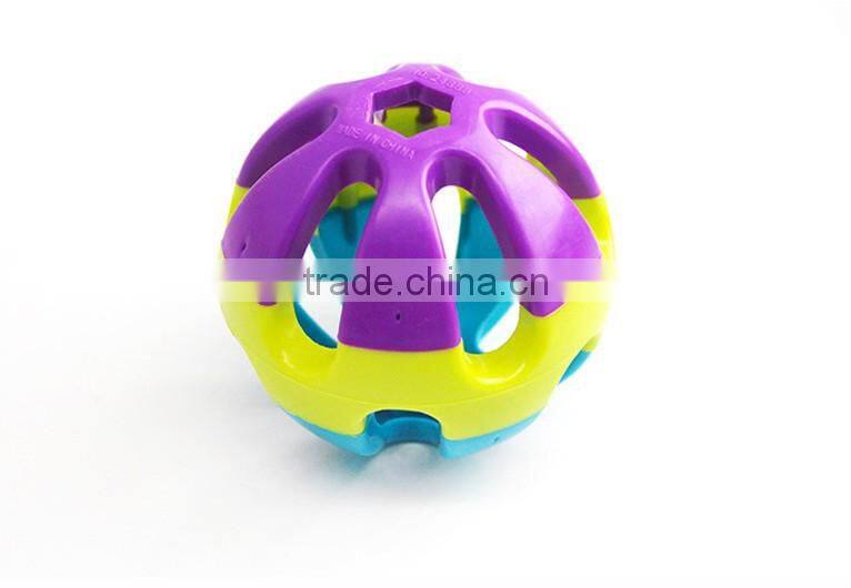R1913H Qualified pet product manufacturer from China,colorful rainbow ball dog toy,wholesale pet toy
