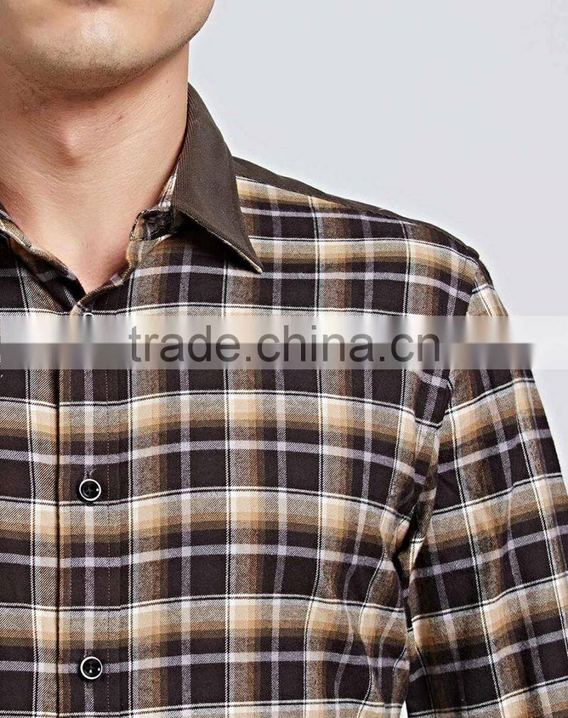 new fashion 100% cotton flannel causal shirt for men business men shirt