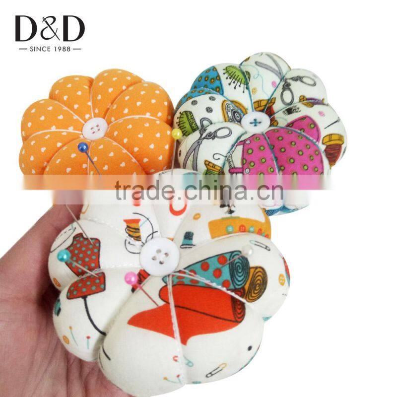 D&D Pumpkin Fabric Needles Pin Cushion Sewing With Elastic Wrist Belt