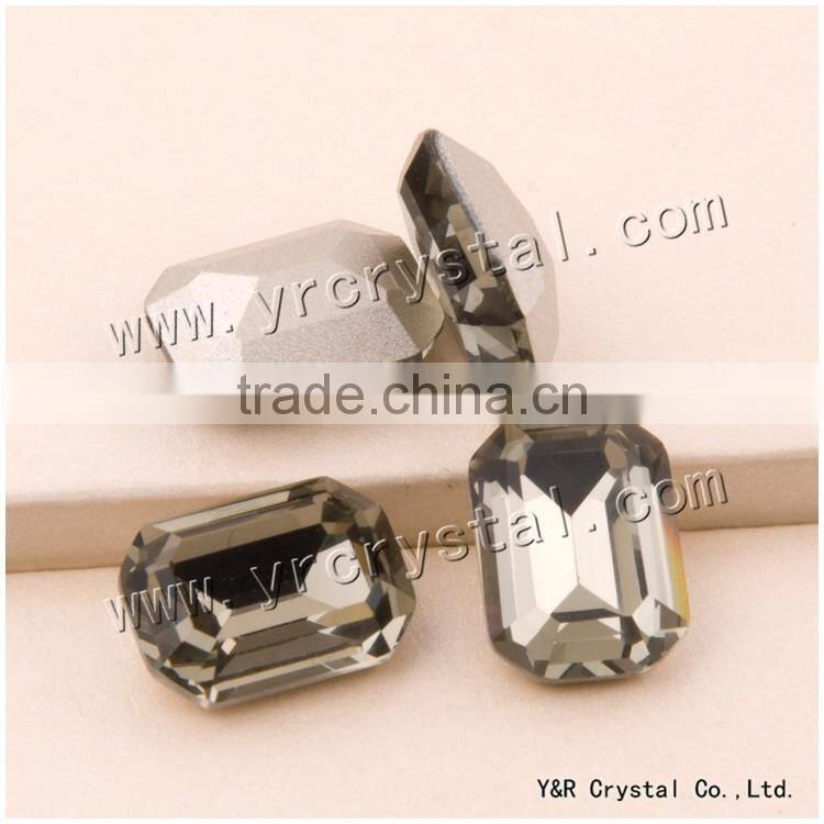 4610 fancy cut fancy crystal glass stone 10*14mm octagon crystal for apparel