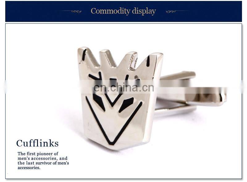 Copper Alloy Transformers Superhero Silver Cufflinks for Mens