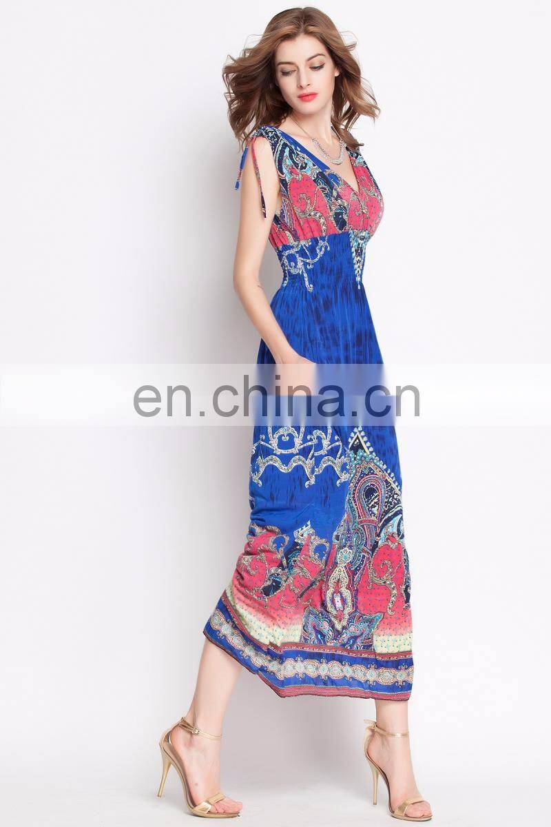 New fashion holiday Beach maxi dress women 2016