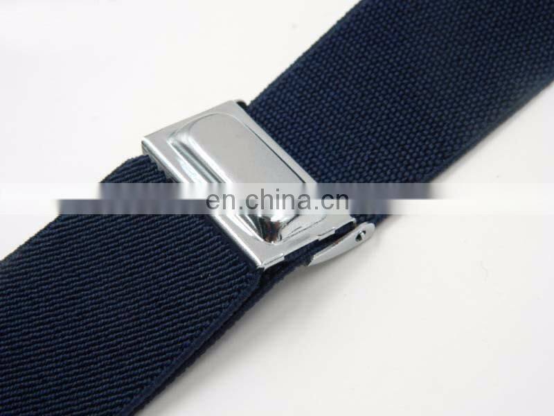 Wholesale real leather dual clips suspenders Men's leisure leather adult suspenders