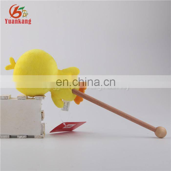 Innovative15cm little yellow stuffed chicken plush stick toy