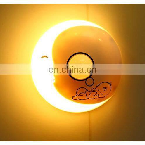 2017 New fashion cute electric LED nightlight cartoon moon night lamp