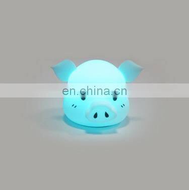 Silicone LED nightlight cute cartoon animal pig