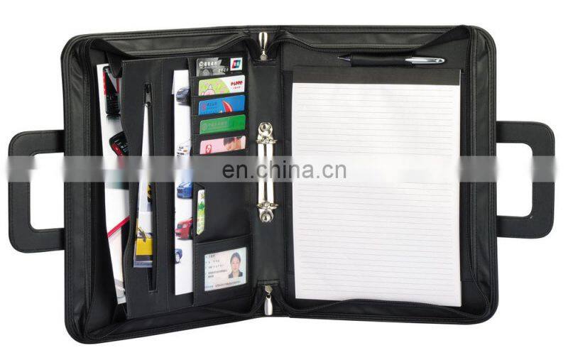 colorful fashion leather file folder for office