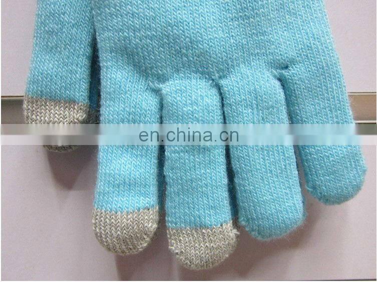 Practical three warmer fingertips touchscreen gloves for winter
