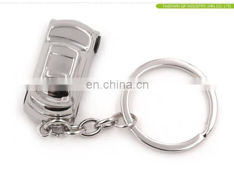 OEM wholesale customize zinc alloy shiny 3D metal car keychain