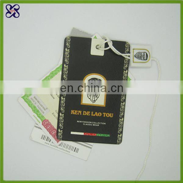 Denim hang tag safety pin garment thick hang tag for topcoat