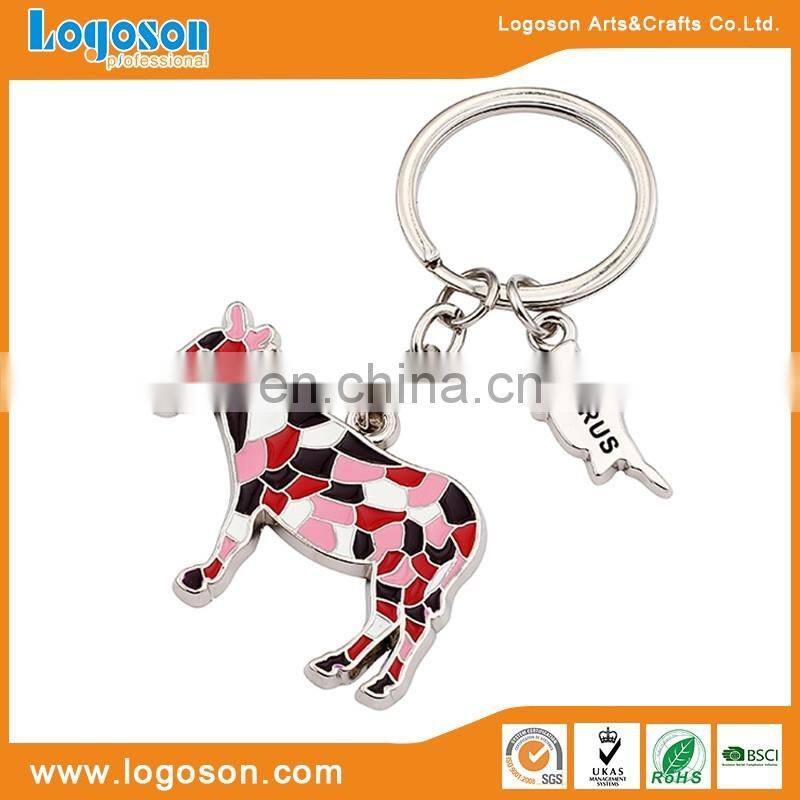 Promotional metal custom keychain item cute cat key holder