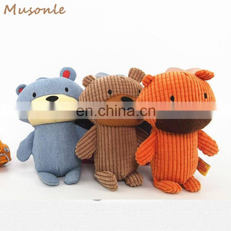 China factory supply dog toys pet cotton rope bear squeaky