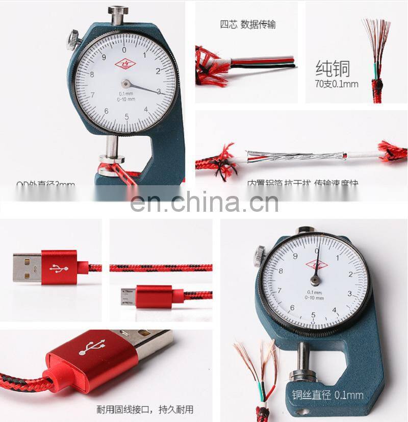 Golden SKY Colorful 2A Fast Charging Line Nylon 1m Mobile Phone Data Cable USB for Android Type-C Data Line