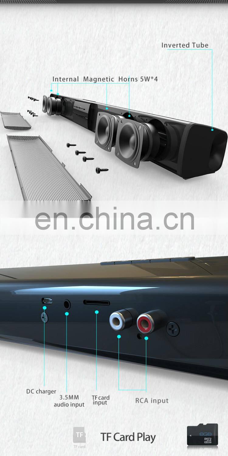 2019 mini bluetooth speaker box custom logo bluetooth Soundbar bluetooth speaker karaoke