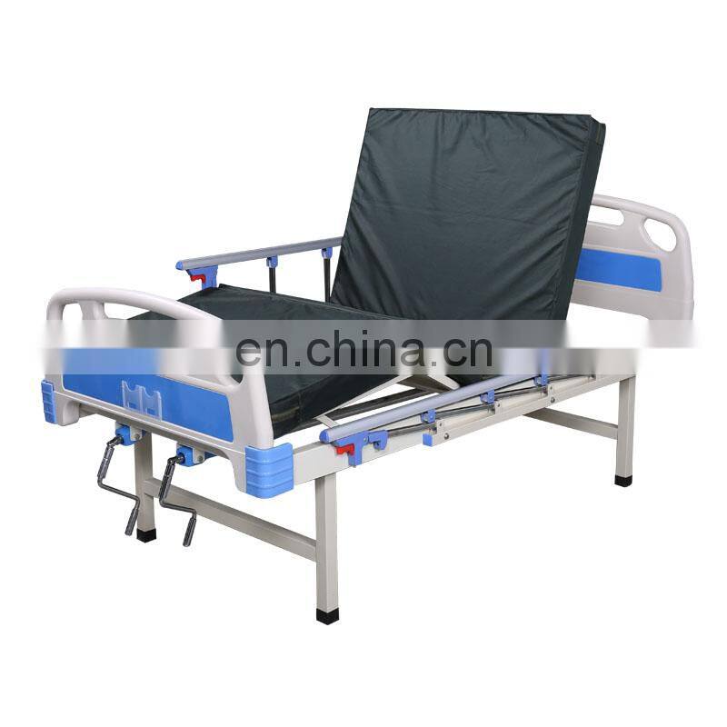 Factory Price Movable 2 Cranks Manual Folding Hospital Bed,Patient Bed,Medical Bed