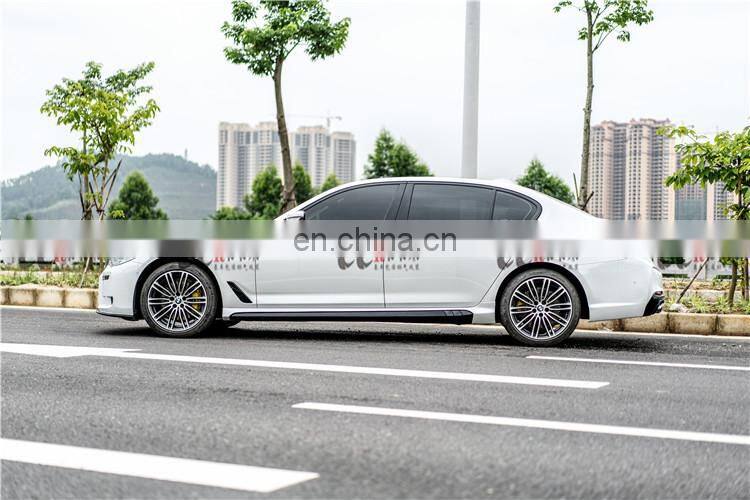 Plastic good fitment WD body kit for BMW 5 series G30 38 front rear bumper side skirts led light