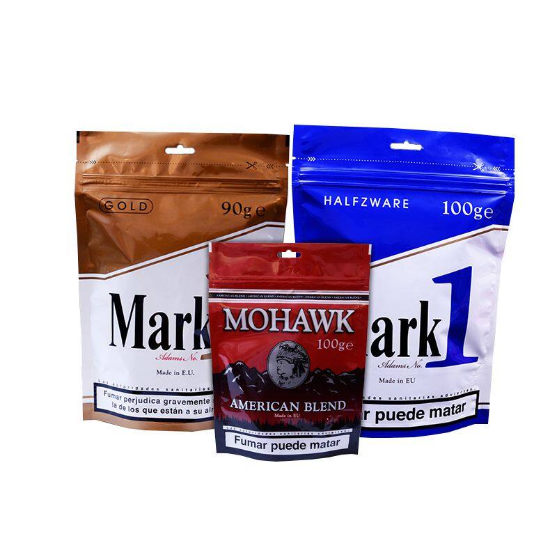 Custom Printed Recyclable Foil Laminated Stand Up Plastic Zipper Bag Top Tobacco Leaf Pouches Smell Proof Bag