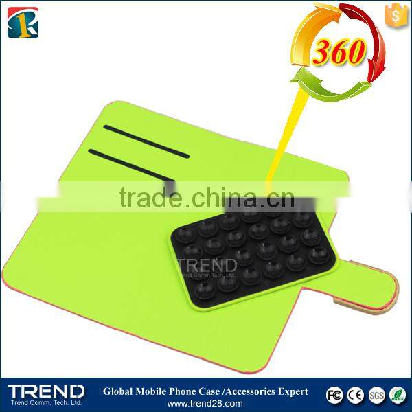 360 degree universal flip wallet leather case for mobile phone