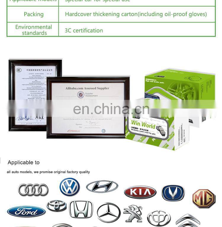 Auto parts market brake pad in guangzhou for Grandis/Galant/Outlander/Soveran/Lancer EX/Peugeot4008/SEBRING