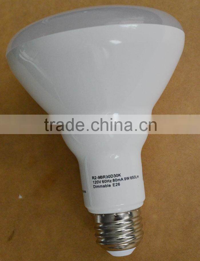 120V E26 base ETL Approved Dimmable LED BR30