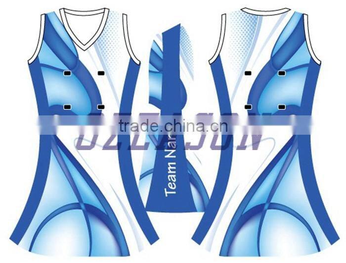hot sale soft oem design pattern netball jerseys dreee uniform